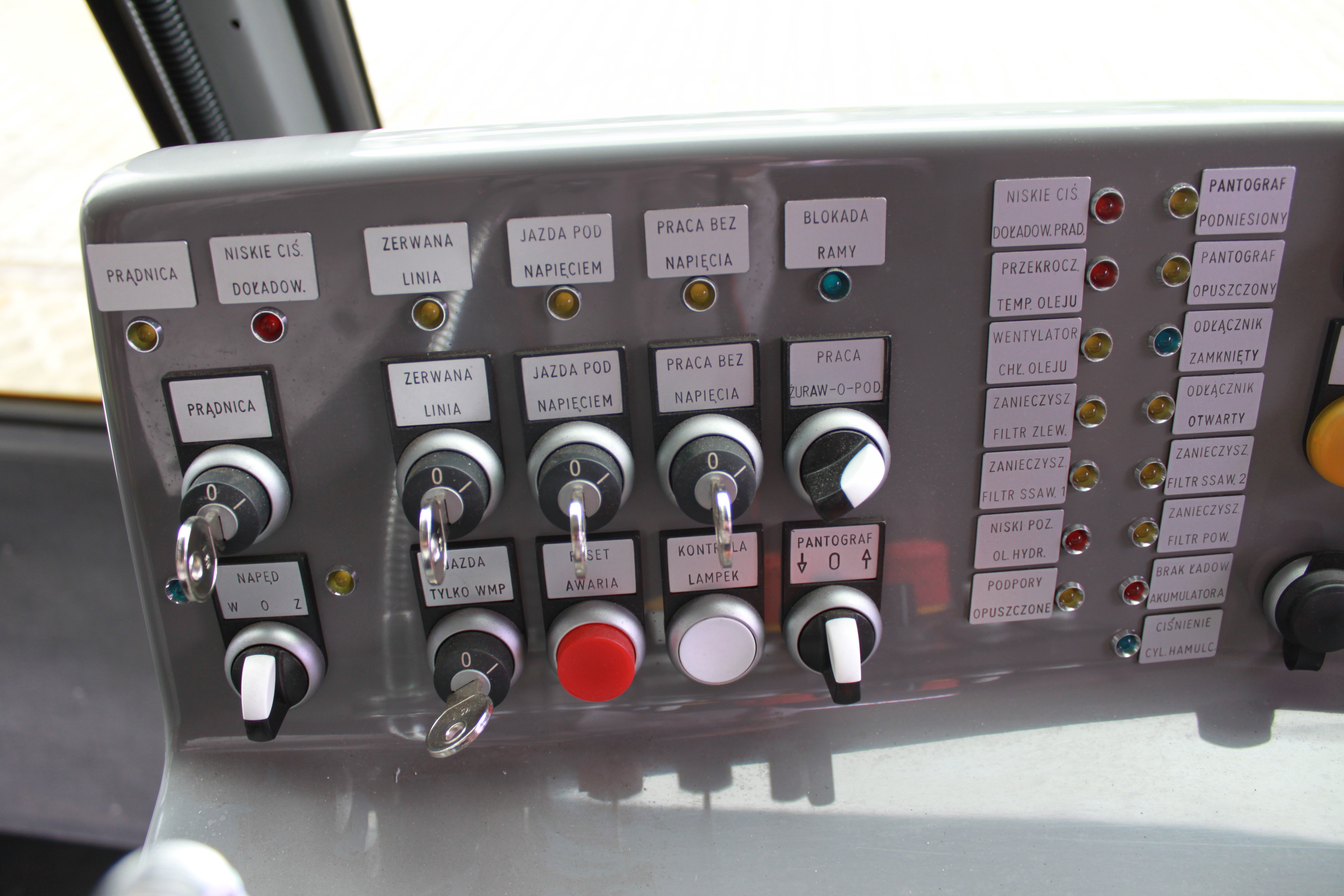 symulator lokomotywa panel kontrolny